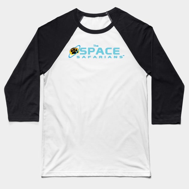 The Space Safarians Title Baseball T-Shirt by DocNebula